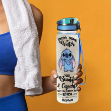 Load image into Gallery viewer, Personalized Ohana Water Tracker Bottle Custom Name Gift for Kids
