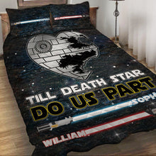 Load image into Gallery viewer, Personalized Star Wars Couple Quilt Set Custom Names Gift
