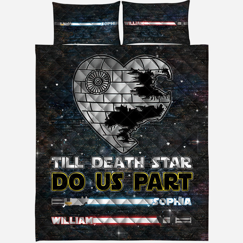 Personalized Star Wars Couple Quilt Set Custom Names Gift