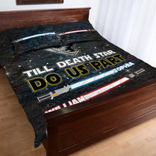 Load image into Gallery viewer, Personalized Star Wars Couple Quilt Set Custom Names Gift
