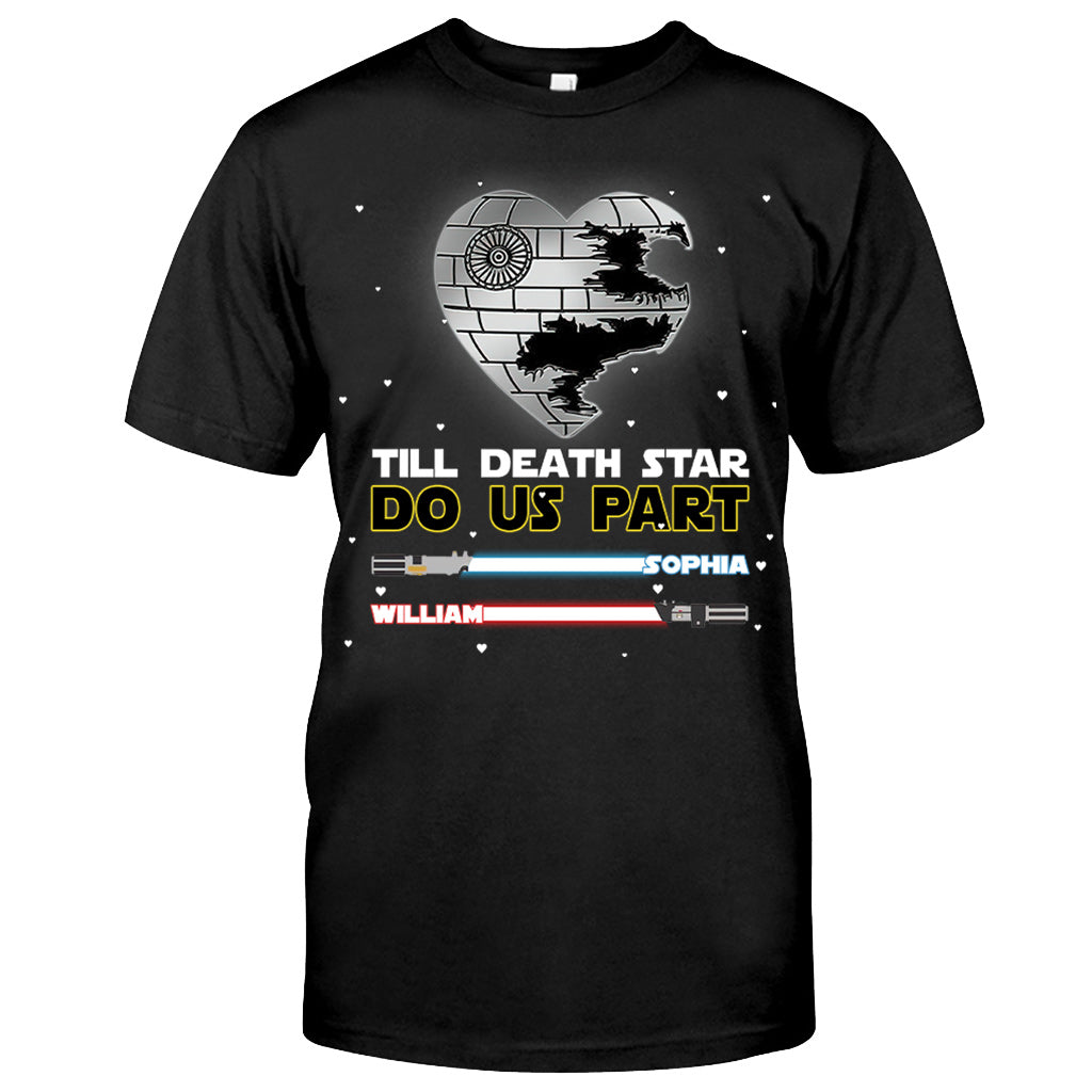 Personalized Till Death Star Do Us Part Couple T-shirt & Hoodie Gift