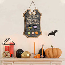 Load image into Gallery viewer, Personalized Halloween Family Wood Sign Custom Name Decor
