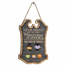 Load image into Gallery viewer, Personalized Halloween Family Wood Sign Custom Name Decor
