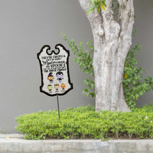 Load image into Gallery viewer, Personalized Halloween Family Metal Garden Art Spooky Decor
