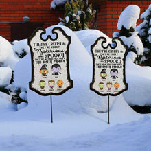 Load image into Gallery viewer, Personalized Halloween Family Metal Garden Art Spooky Decor
