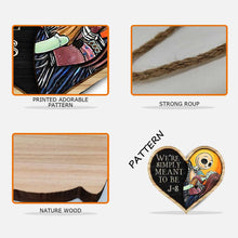 Load image into Gallery viewer, Personalized Heart Wood Sign for Couple | Custom Name Home Decor
