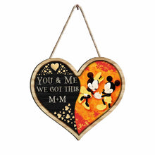 Load image into Gallery viewer, Personalized Fall Heart Wood Sign Custom Name Gift for Couple
