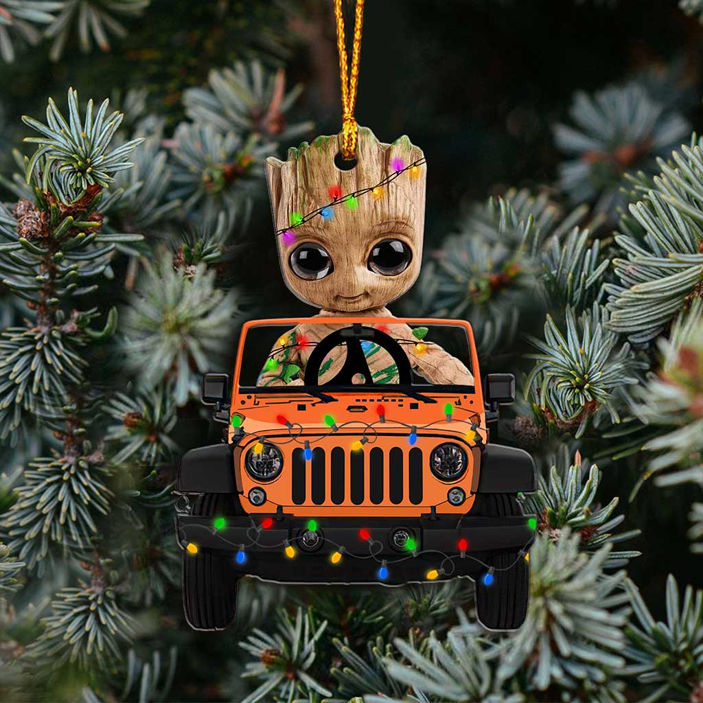 Personalized Christmas Car Ornament Customizable Gift for Friends & Family