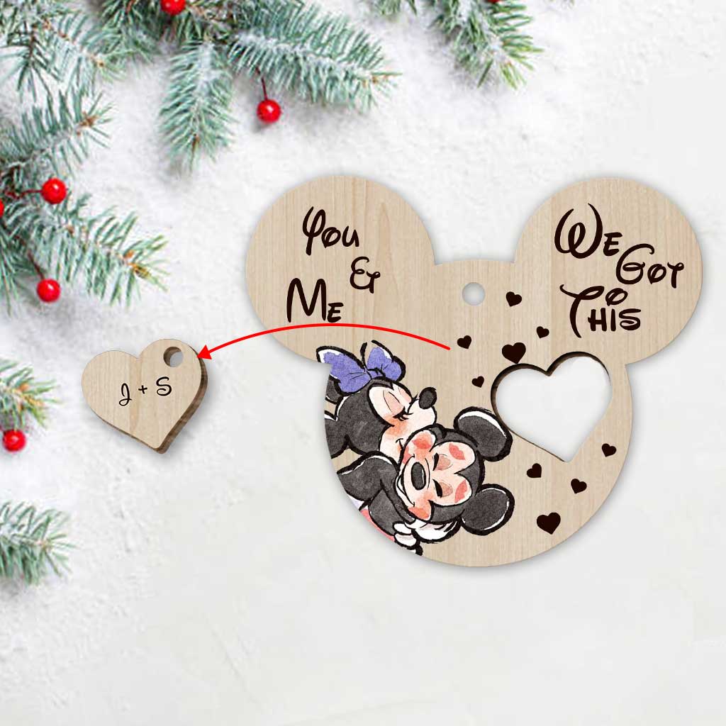 Personalized Christmas Mouse Wooden Pop Out Ornament Gift