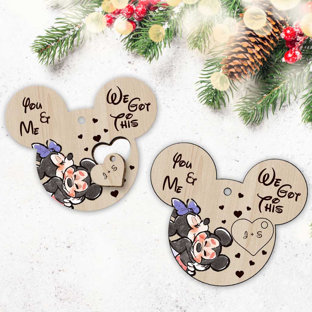 Personalized Christmas Mouse Wooden Pop Out Ornament Gift