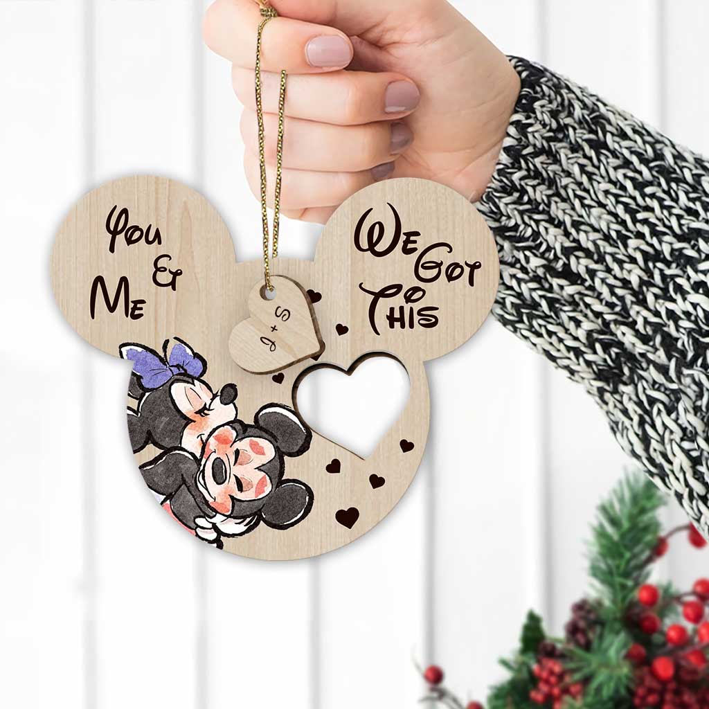 Personalized Christmas Mouse Wooden Pop Out Ornament Gift