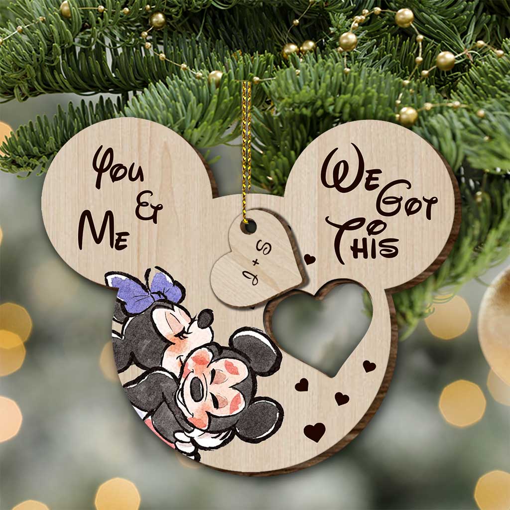 Personalized Christmas Mouse Wooden Pop Out Ornament Gift