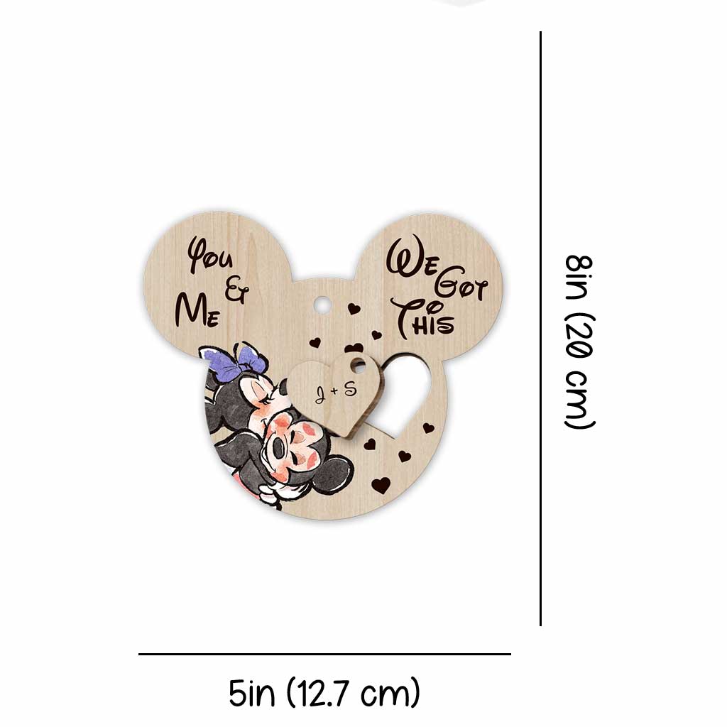 Personalized Christmas Mouse Wooden Pop Out Ornament Gift