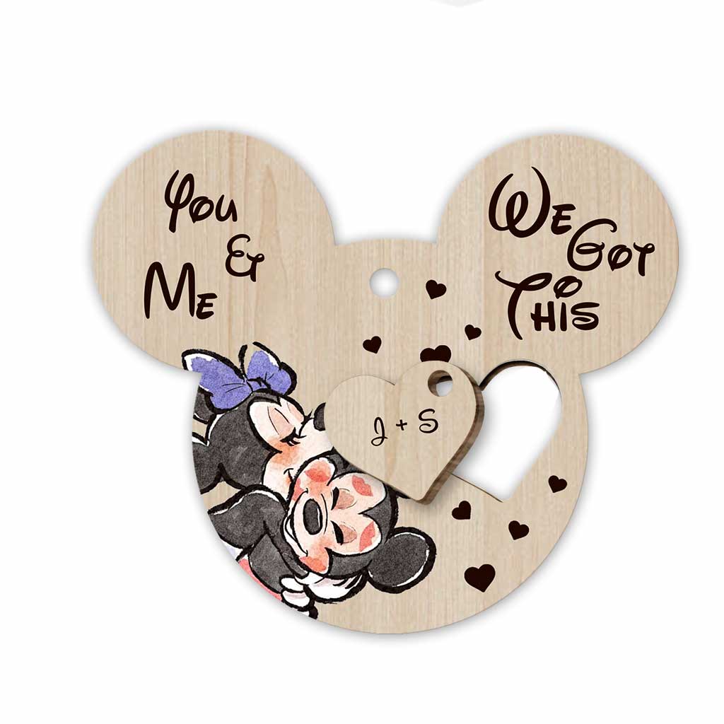 Personalized Christmas Mouse Wooden Pop Out Ornament Gift