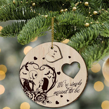 Load image into Gallery viewer, Personalized Nightmare Before Christmas Wooden Ornament Gift for Couple

