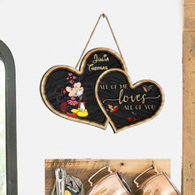 Load image into Gallery viewer, Personalized Heart-Shaped Wood Sign Custom Name Gift for Couples
