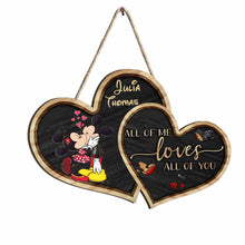Load image into Gallery viewer, Personalized Heart-Shaped Wood Sign Custom Name Gift for Couples
