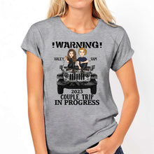 Load image into Gallery viewer, Personalized Couple Car T-Shirt and Hoodie with Custom Names | Engagement, Valentine's Day, Anniversary Gift
