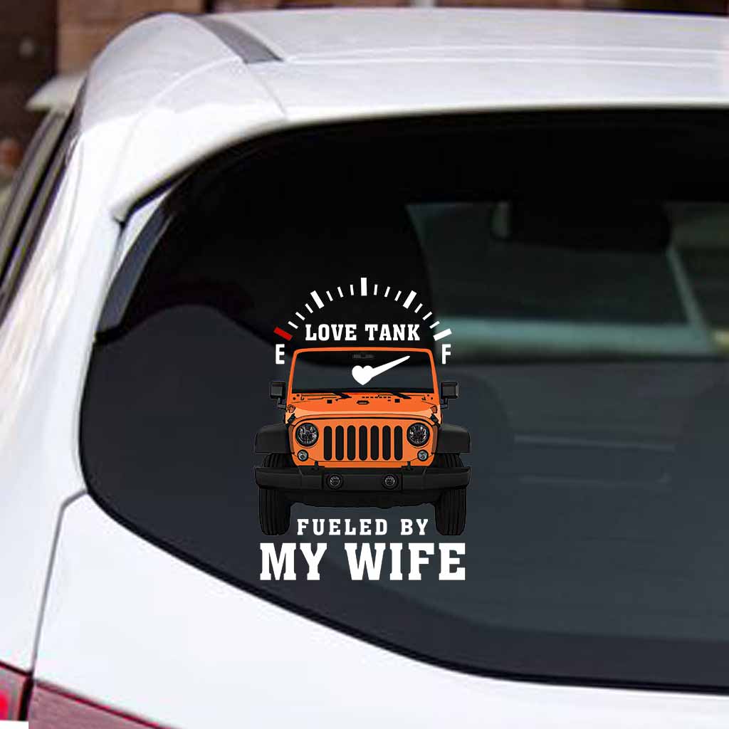 Personalized Love Tank Couple Car Decal for Vehicles - Custom Design