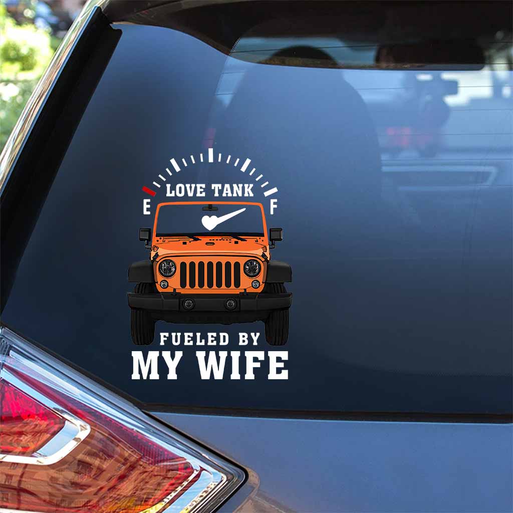 Personalized Love Tank Couple Car Decal for Vehicles - Custom Design