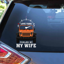 Load image into Gallery viewer, Personalized Love Tank Couple Car Decal for Vehicles - Custom Design
