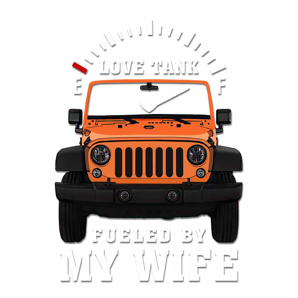 Personalized Love Tank Couple Car Decal for Vehicles - Custom Design