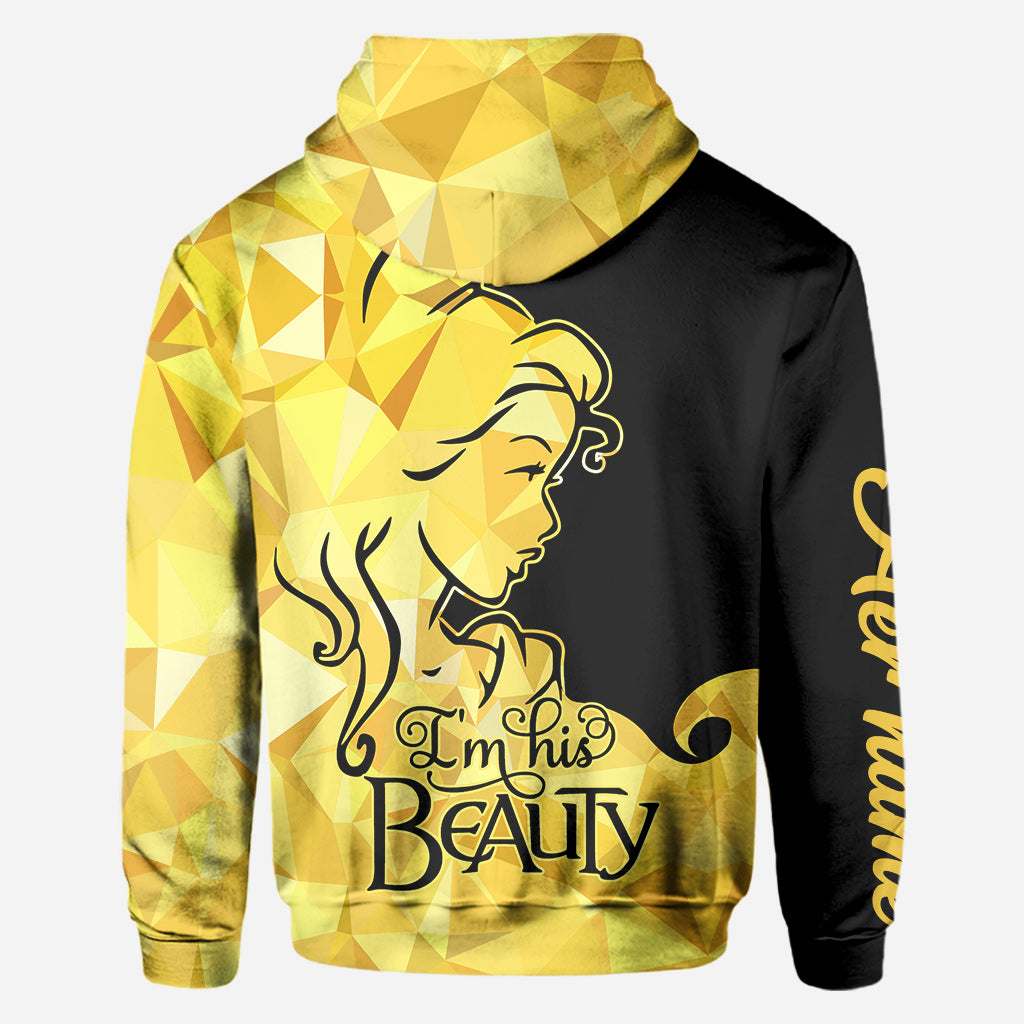 Personalized His Beauty Her Beast Couple Hoodies Custom Name Gift