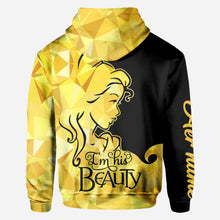 Load image into Gallery viewer, Personalized His Beauty Her Beast Couple Hoodies Custom Name Gift
