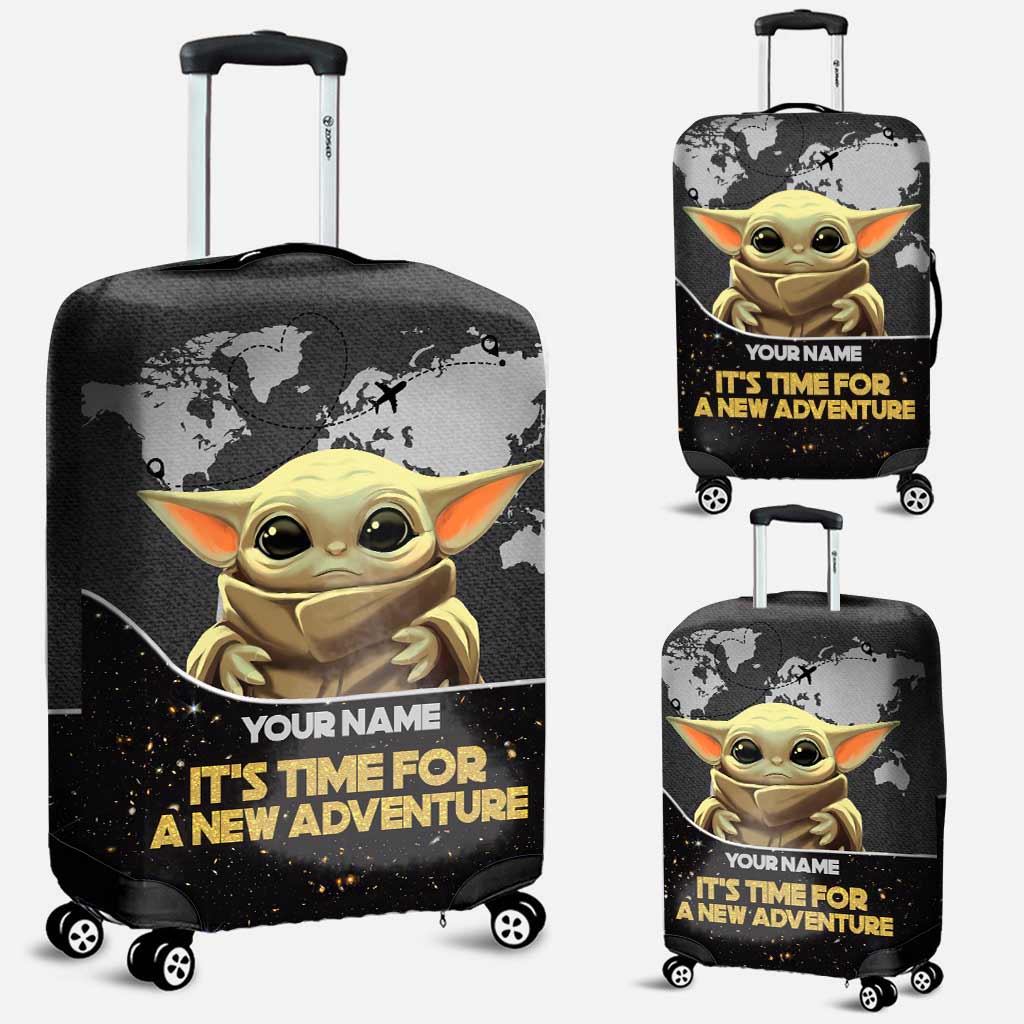 Personalized Luggage Cover Custom Name Adventure Travel Gift