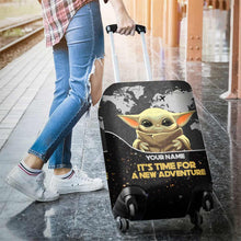 Load image into Gallery viewer, Personalized Luggage Cover Custom Name Adventure Travel Gift

