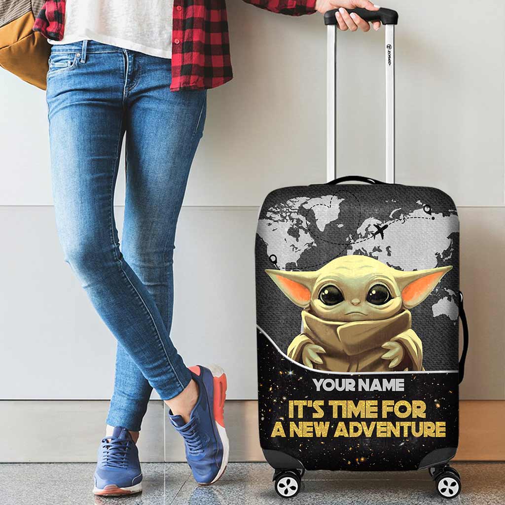 Personalized Luggage Cover Custom Name Adventure Travel Gift