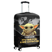 Load image into Gallery viewer, Personalized Luggage Cover Custom Name Adventure Travel Gift
