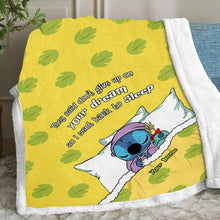 Load image into Gallery viewer, Personalized 'Don't Give Up On Your Dream' Ohana Blanket for Kids
