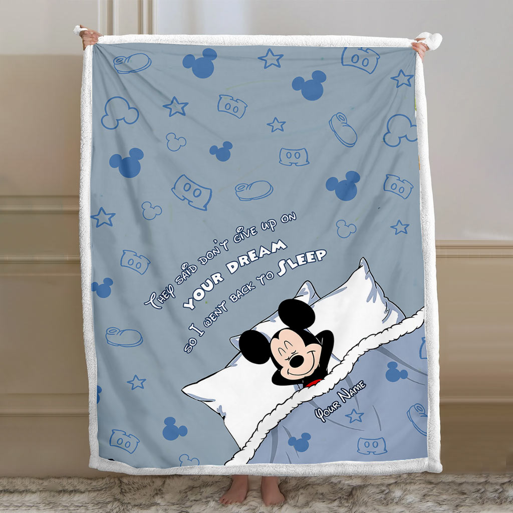 Personalized Mouse Blanket Custom Name Gift for Graduation