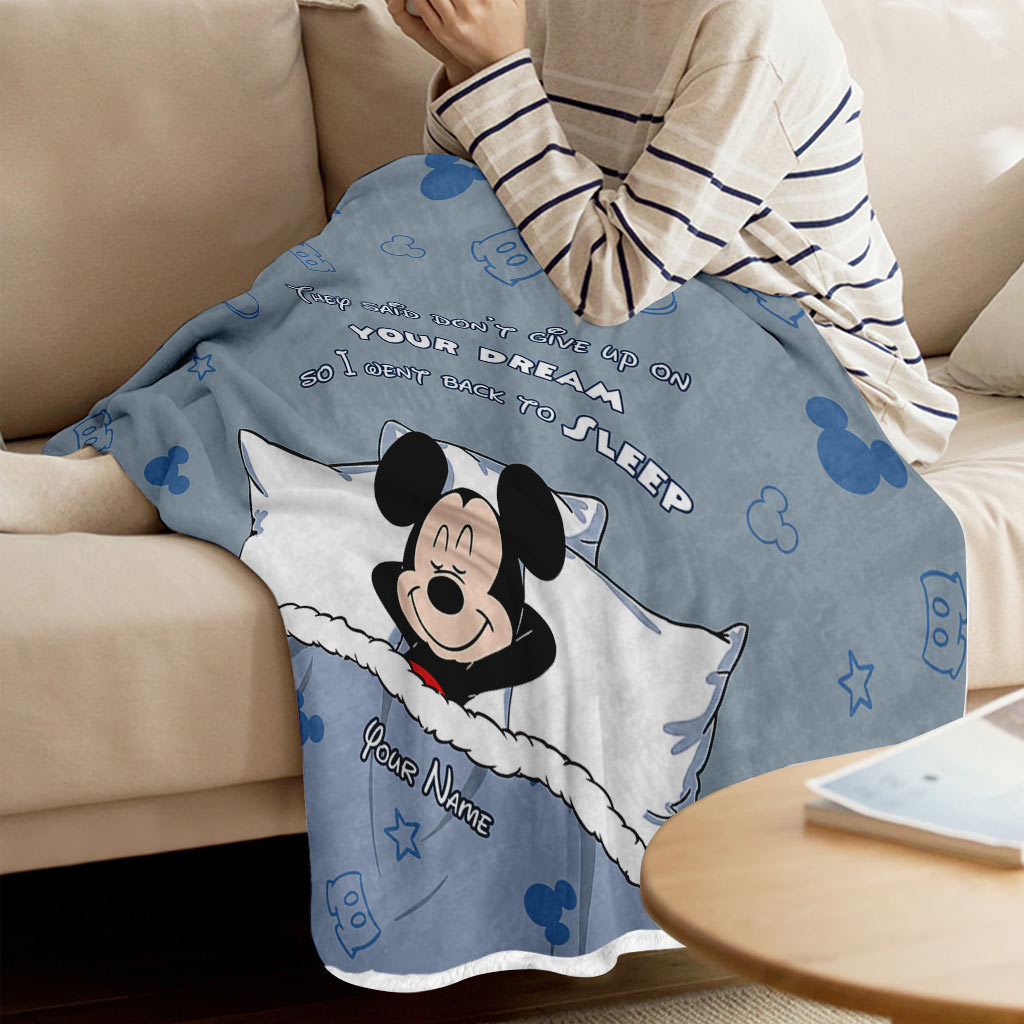 Personalized Mouse Blanket Custom Name Gift for Graduation