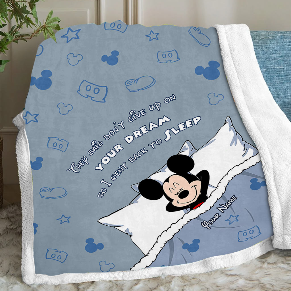 Personalized Mouse Blanket Custom Name Gift for Graduation