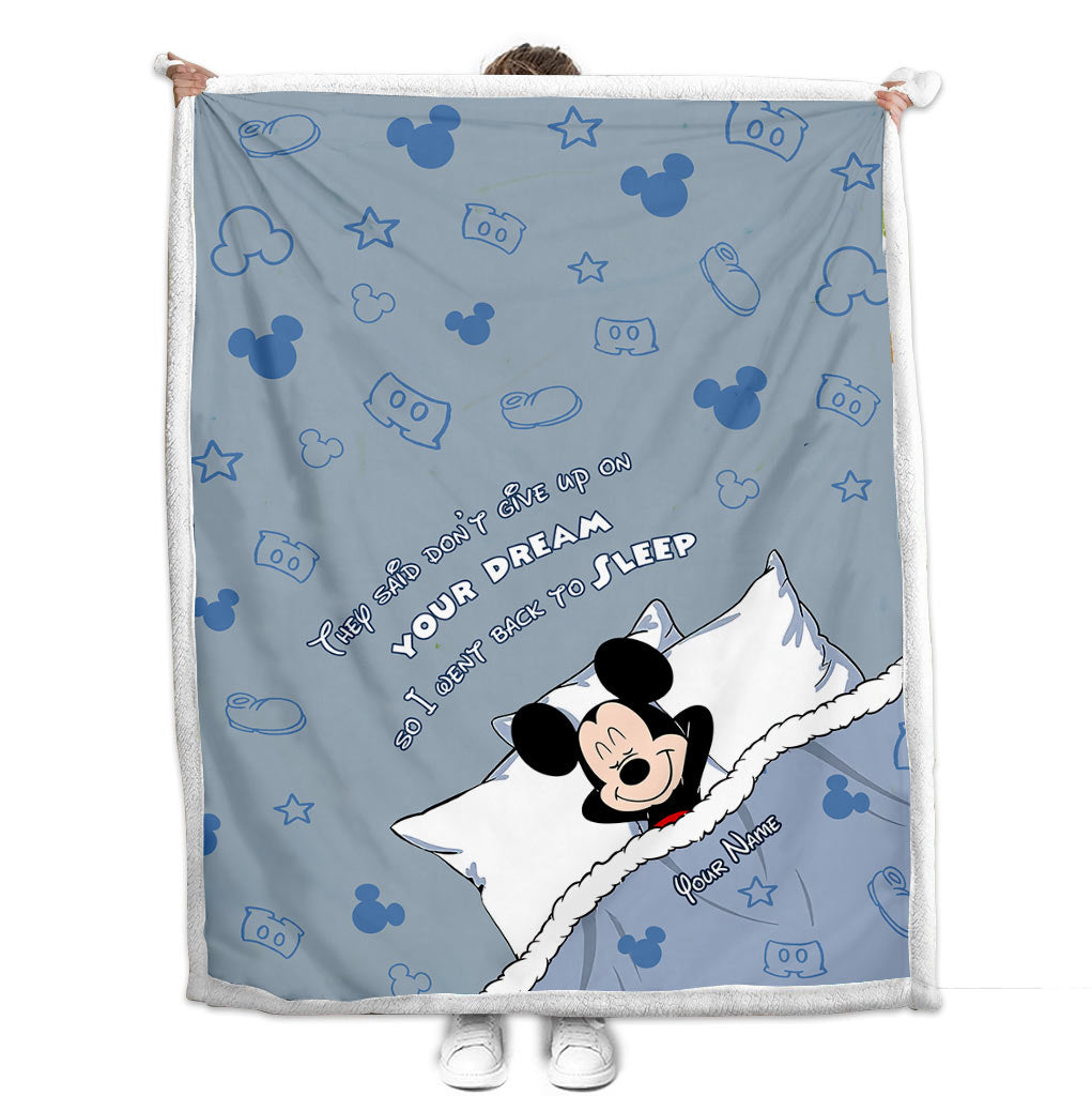 Personalized Mouse Blanket Custom Name Gift for Graduation