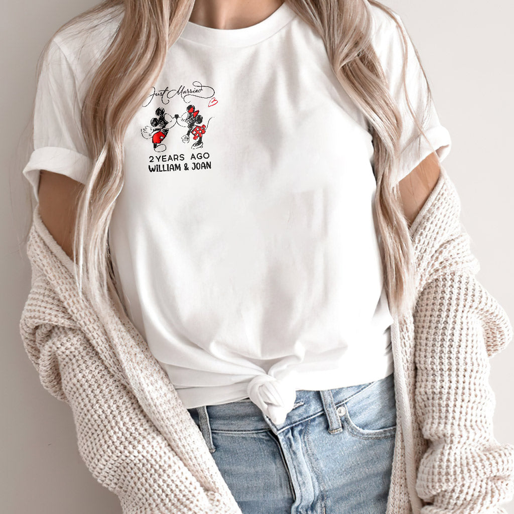 Personalized Just Married Couple T-Shirt & Hoodie Gift