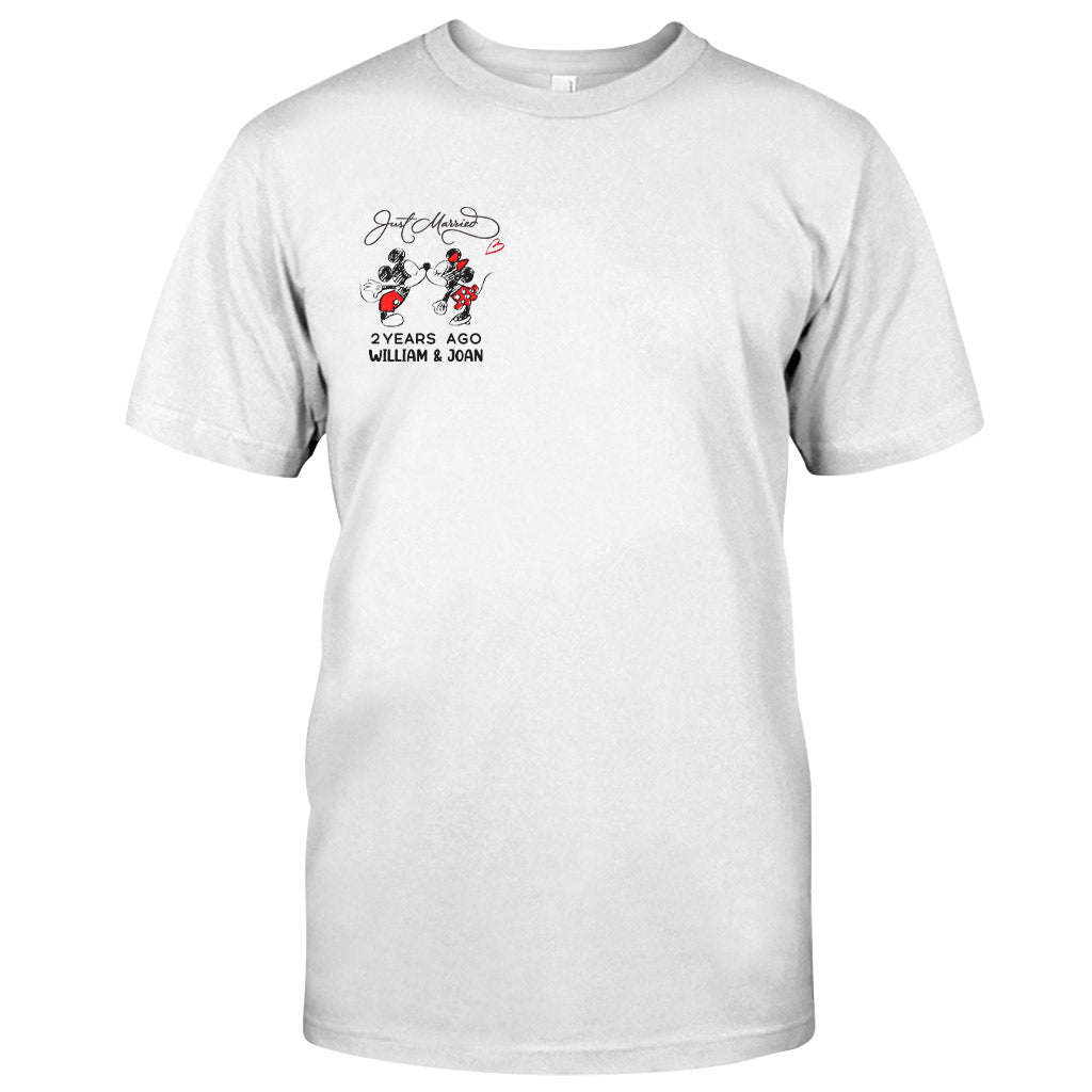 Personalized Just Married Couple T-Shirt & Hoodie Gift