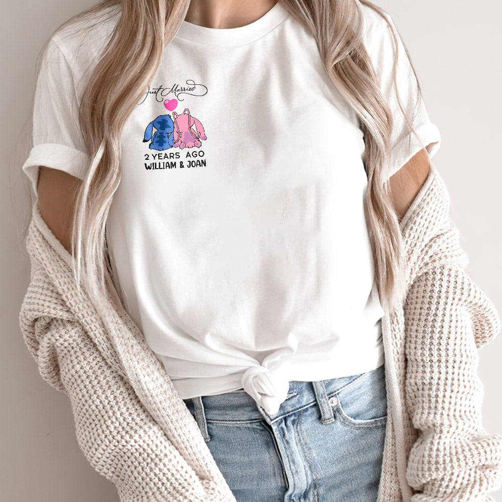 Personalized Just Married Couple T-Shirt & Hoodie Gift Idea