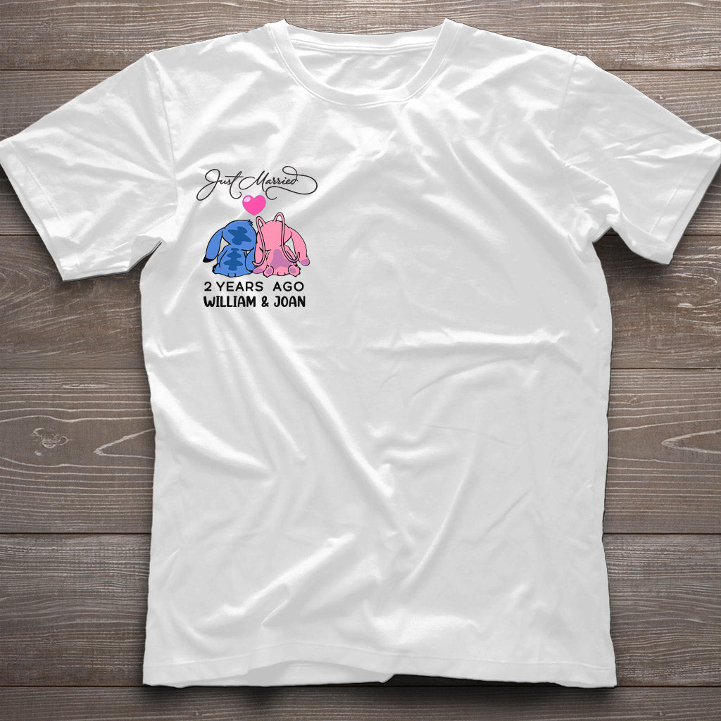 Personalized Just Married Couple T-Shirt & Hoodie Gift Idea