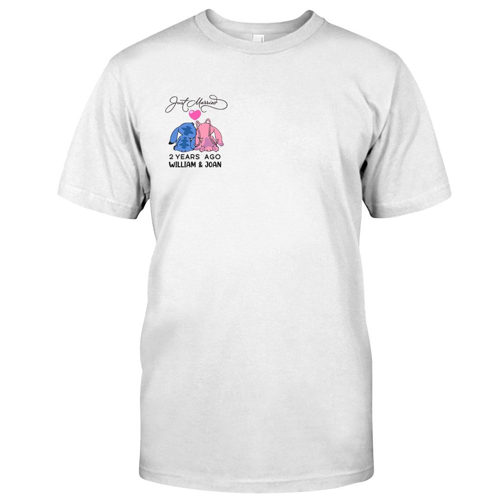 Personalized Just Married Couple T-Shirt & Hoodie Gift Idea