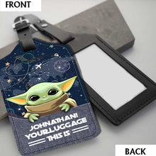 Load image into Gallery viewer, Personalized Leather Luggage Tag Custom Name Funny Gift
