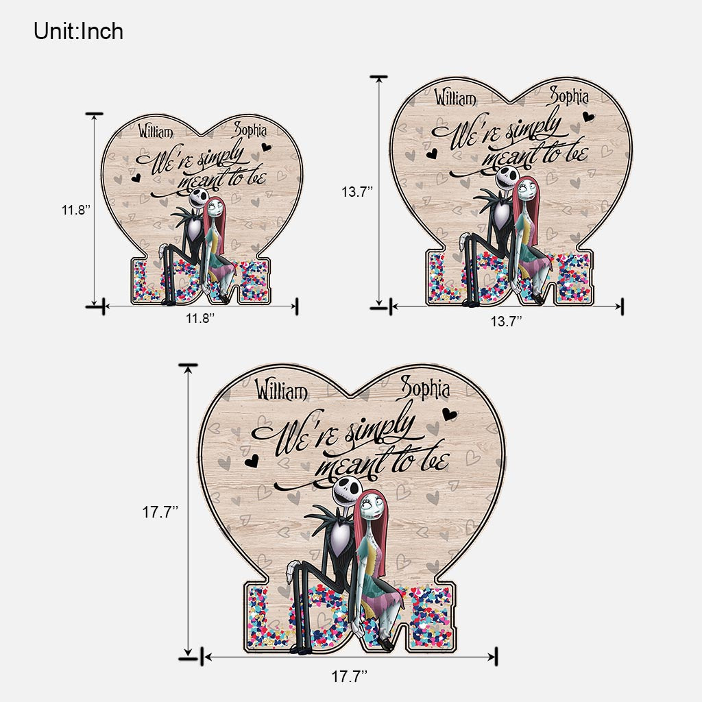 Personalized Couple Wood Sign Custom Name Heart Design Gift