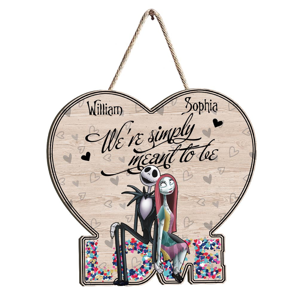 Personalized Couple Wood Sign Custom Name Heart Design Gift