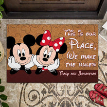 Load image into Gallery viewer, Personalized Couple Mouse Doormat Custom Name Gift for Home
