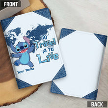 Load image into Gallery viewer, Personalized PU Leather Passport Holder Custom Name Travel Gift
