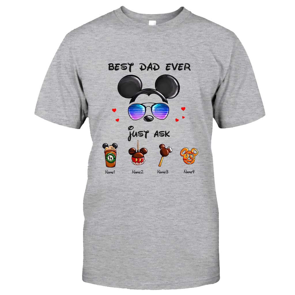 Personalized Best Dad Ever Mouse T-shirt and Hoodie Gift for Father's Day