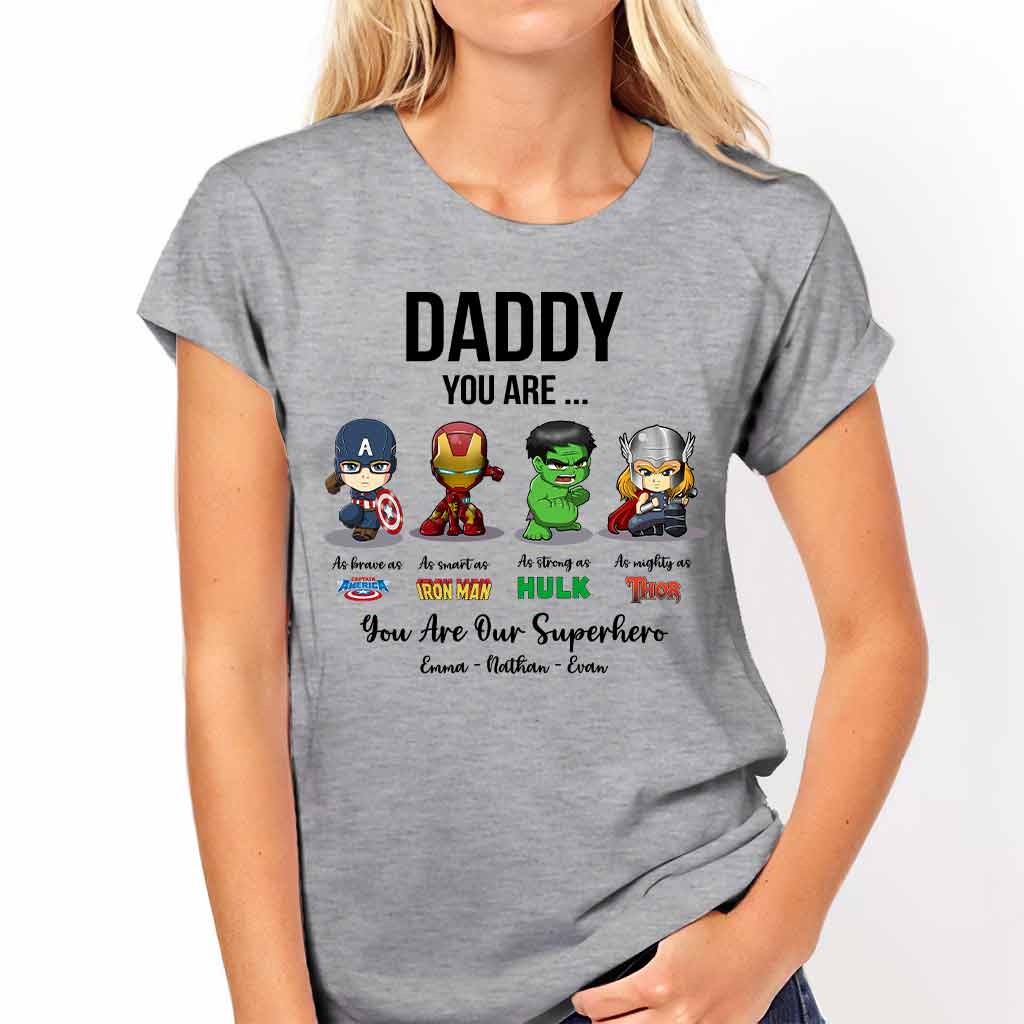 Personalized Father's Day T-shirt Hoodie Superhero Gift
