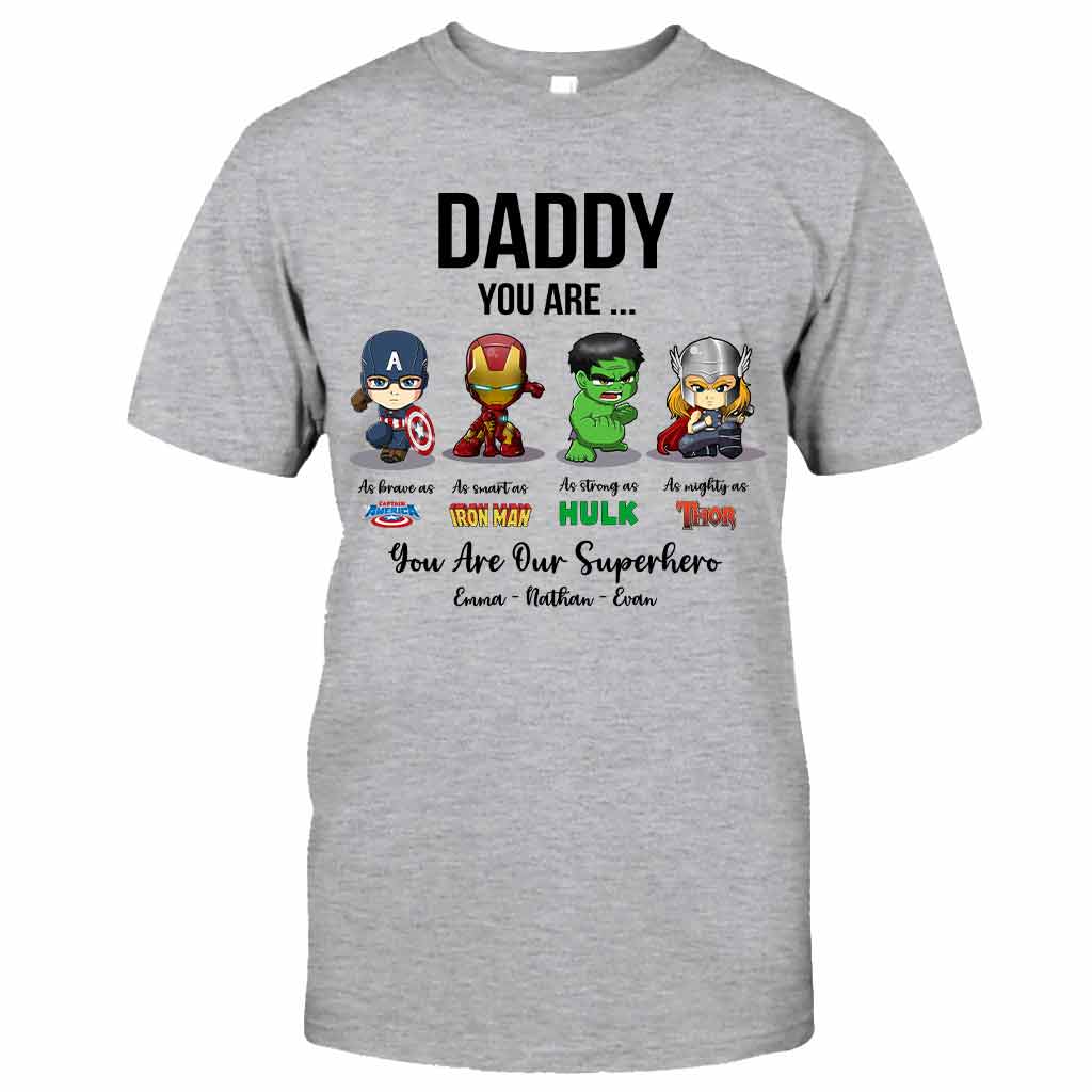 Personalized Father's Day T-shirt Hoodie Superhero Gift